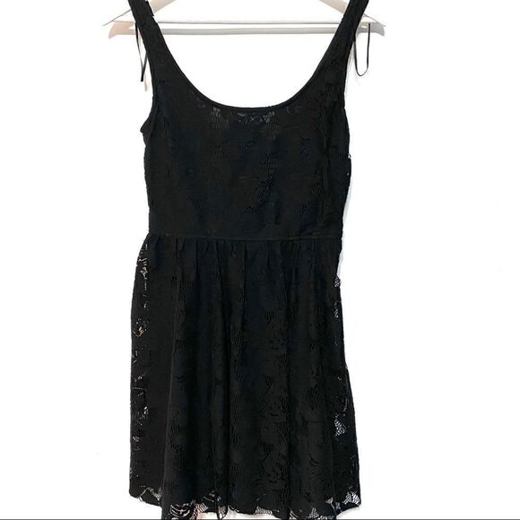 Zara Dresses & Skirts - ZARA TRF Black Lace Babydoll Mini Dress – Medium – Y2K Inspired